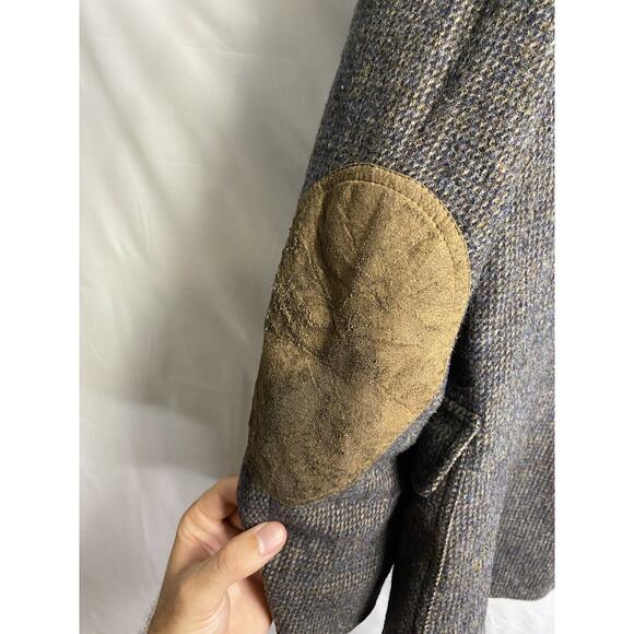 Vintage Pendleton Virgin Wool Tweed Sport Coat Blazer Elbow Patch Size 44 Brown - Picture 7 of 8